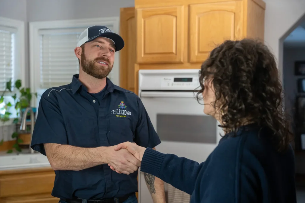plumber and client image